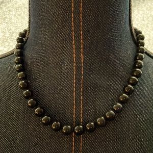 🌞 Black onyx beads necklace